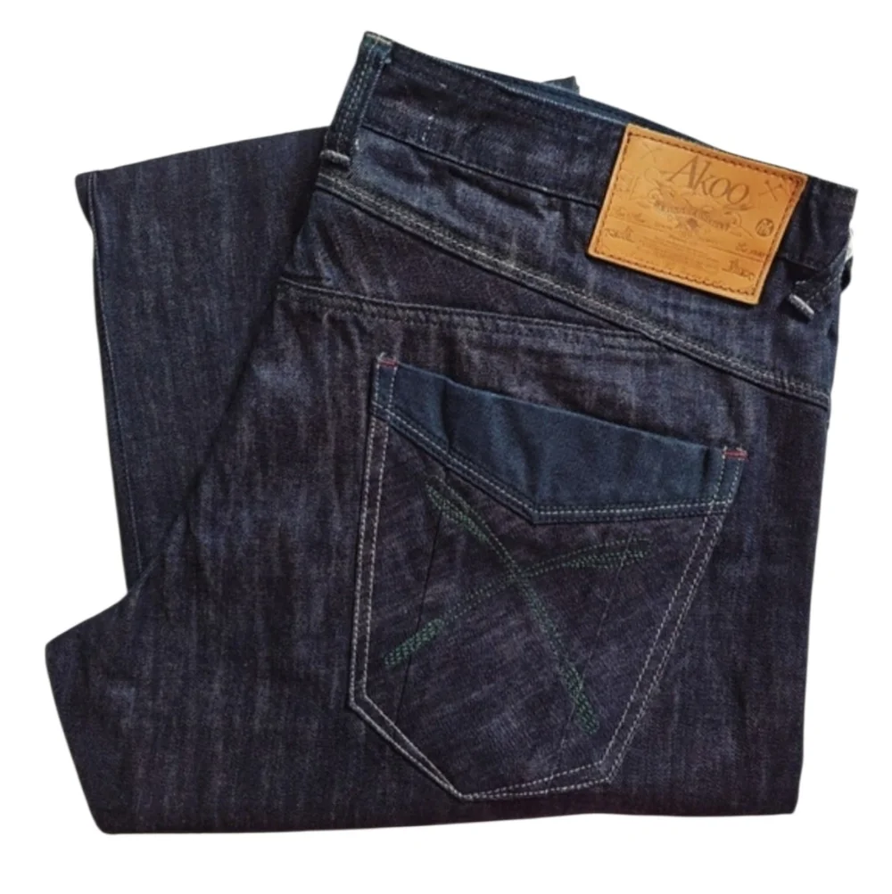 Akoo Blue Jeans. Quality Denim Collection. Men's Size: Waist 42x34 Inseam.